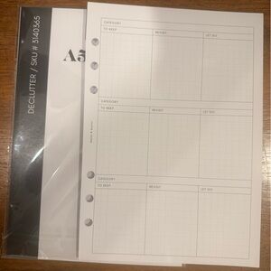 Cloth & Paper Declutter Planner Inserts A5